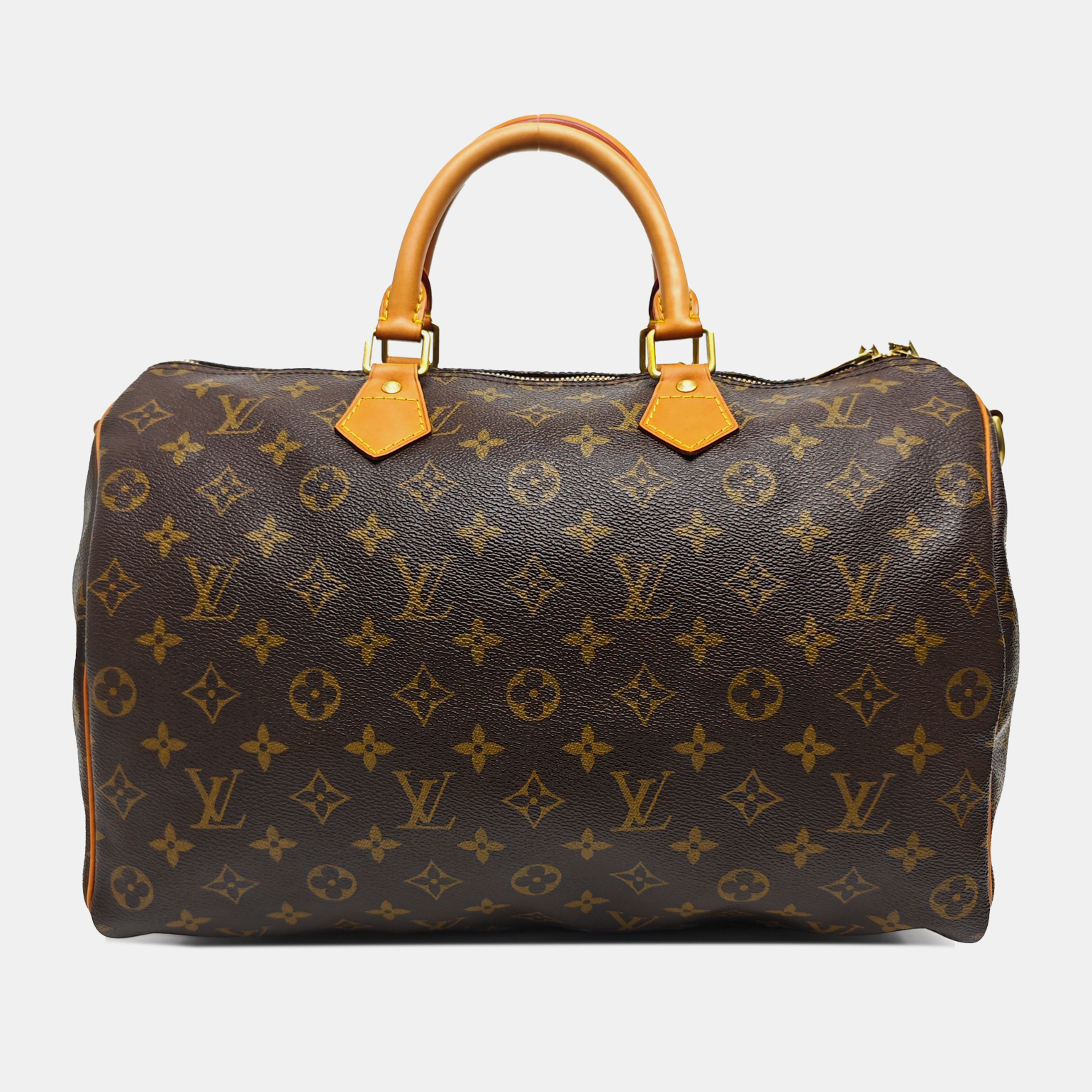 SPEEDY 35 Monogram Coated Canvas Brown