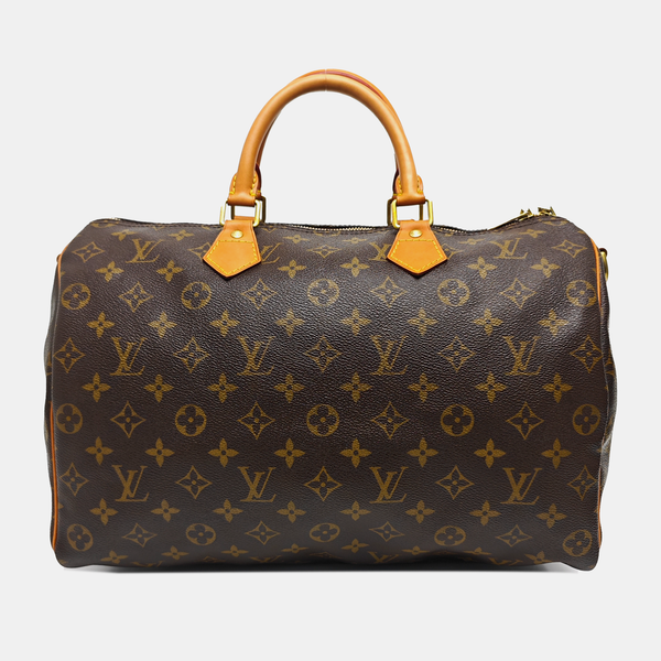 SPEEDY 35 Monogram Coated Canvas Brown