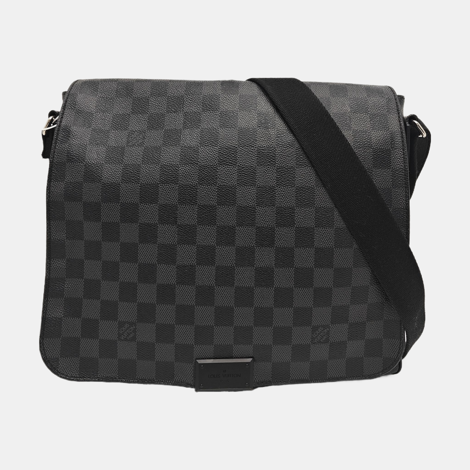 DISTRICT MM Damier Graphite Coated Canvas Gray
