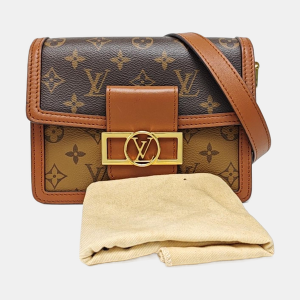 DAUPHINE Mini Monogram Coated Canvas Brown