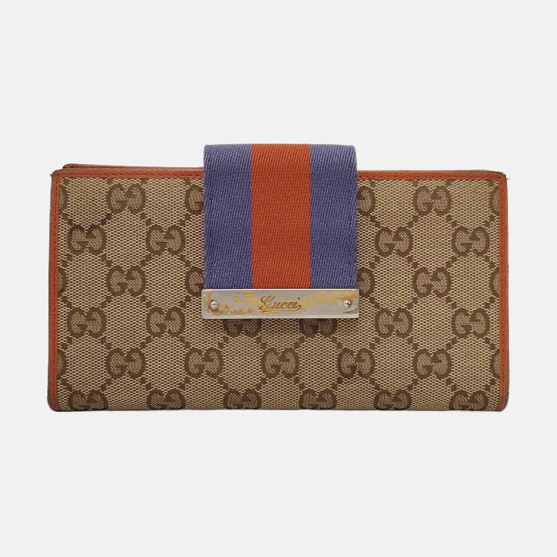 Monogram Fabric Wallet Brown