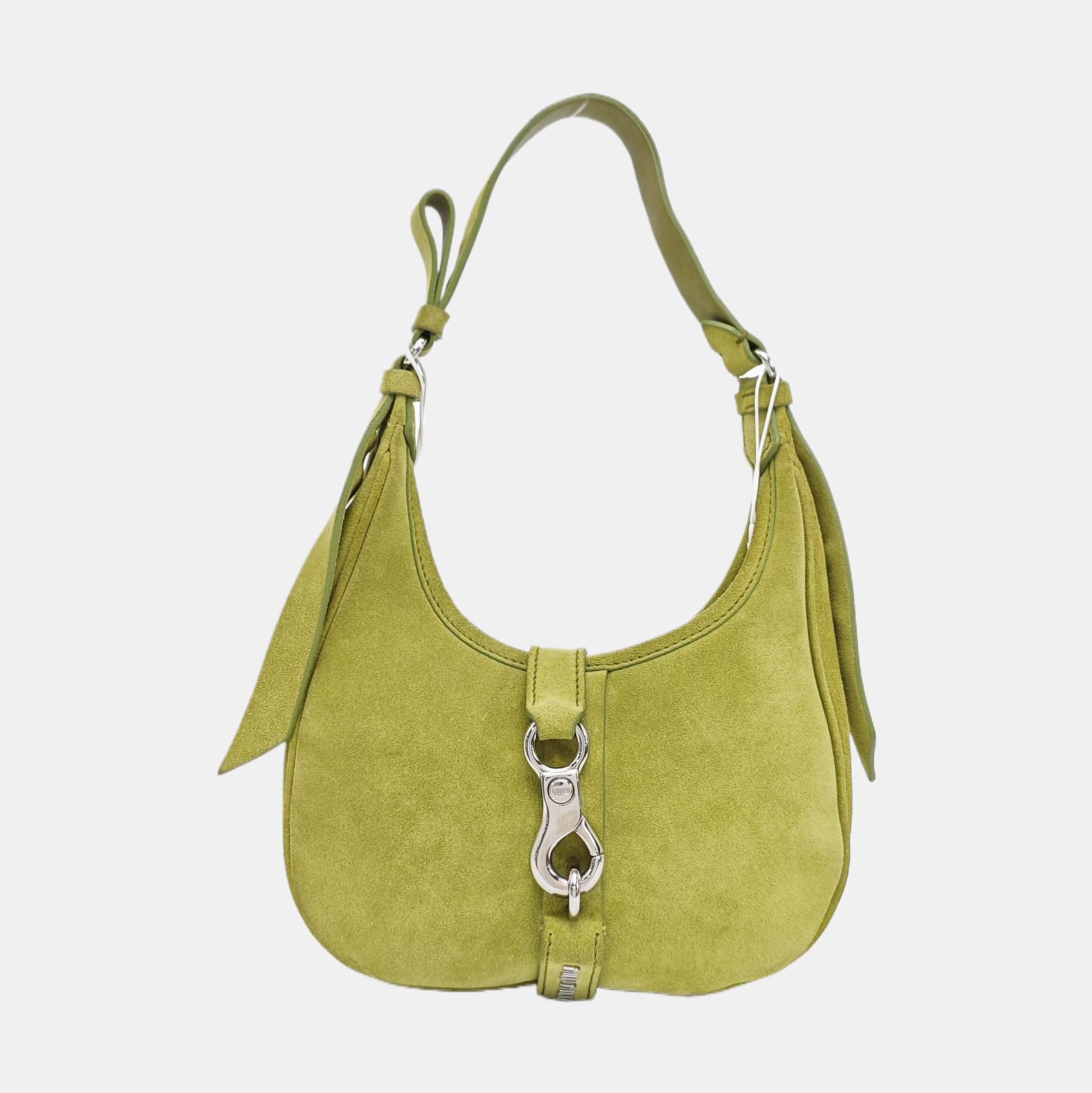Suede Top Handle Bag Green