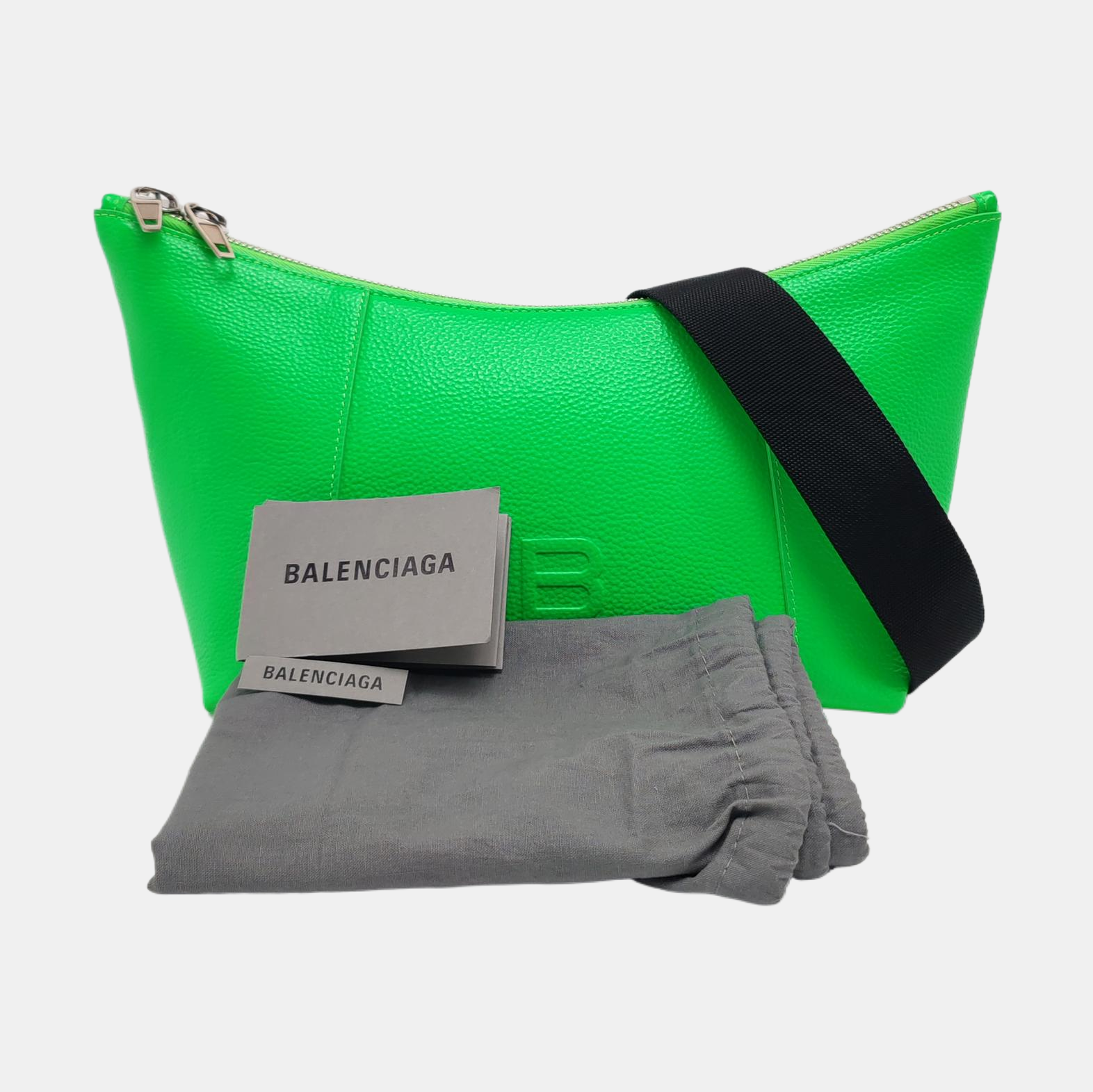 Authenticated pre-owned  Hourglass Calfskin Green - Crossbody Bag at Looply