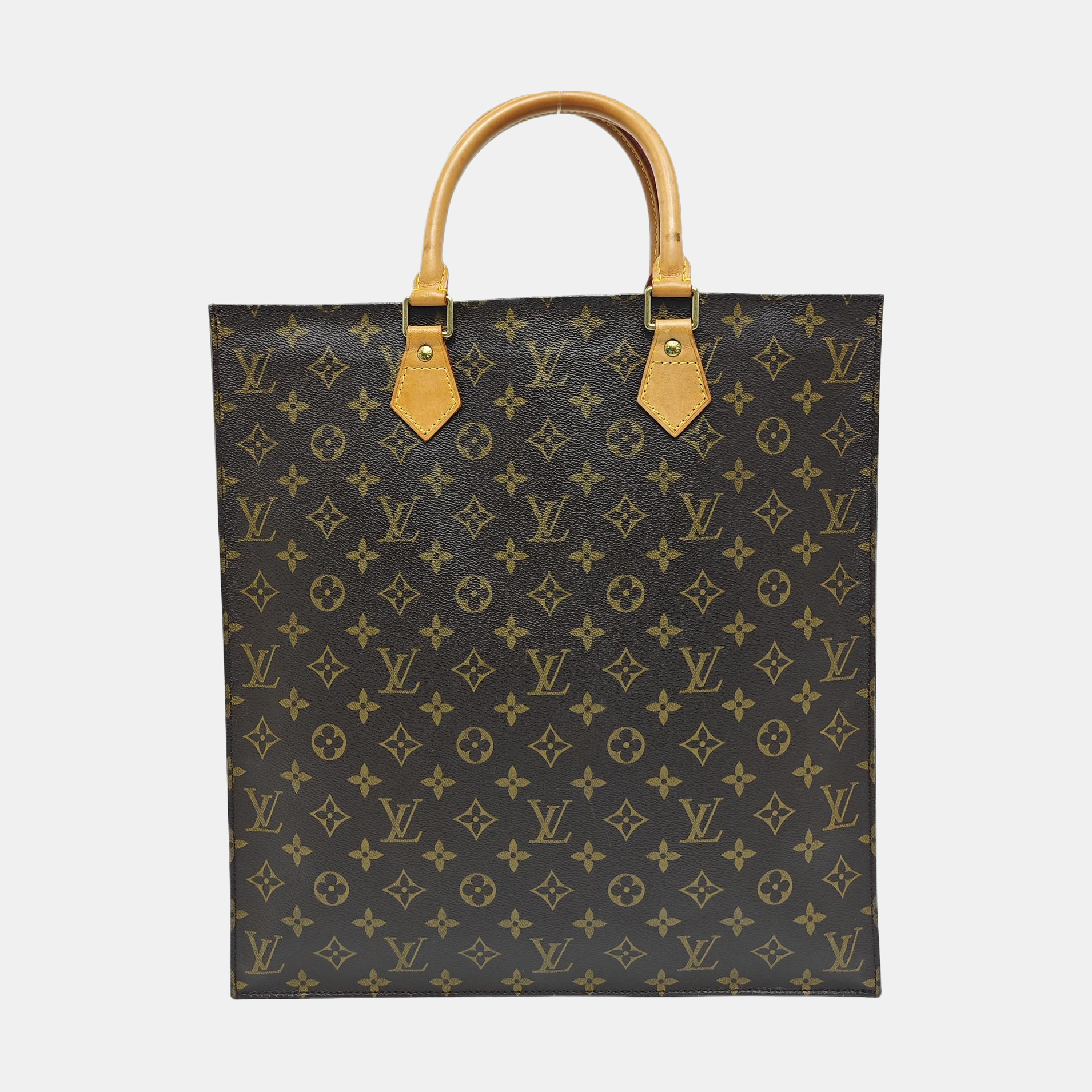 SAC PLAT GM Monogram Coated Canvas Brown