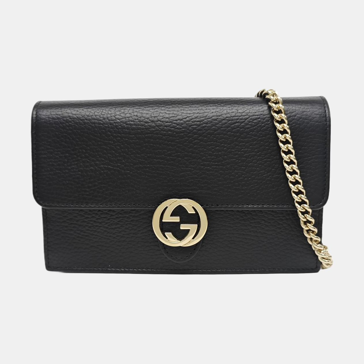 Interlocking G Small Calfskin Black