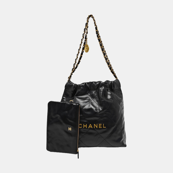 CHANEL 22 Small Quilted Calfskin Black