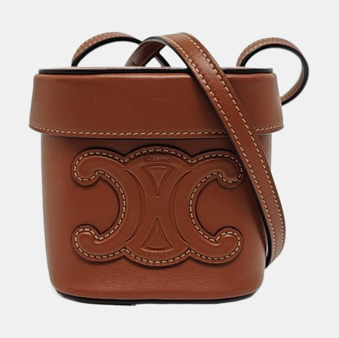 Calfskin Shoulder Bag Brown