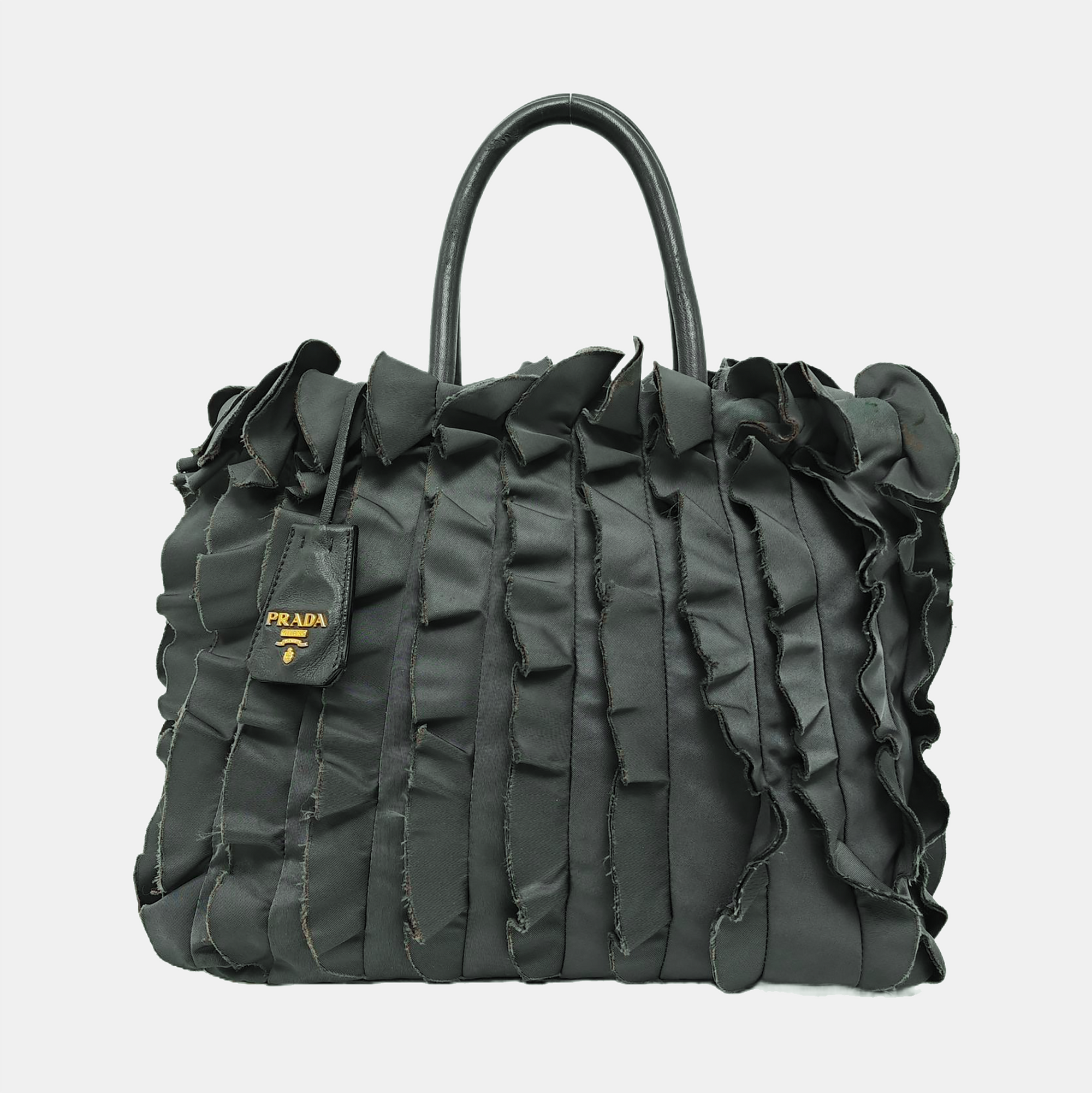 Nylon Top Handle Bag Green