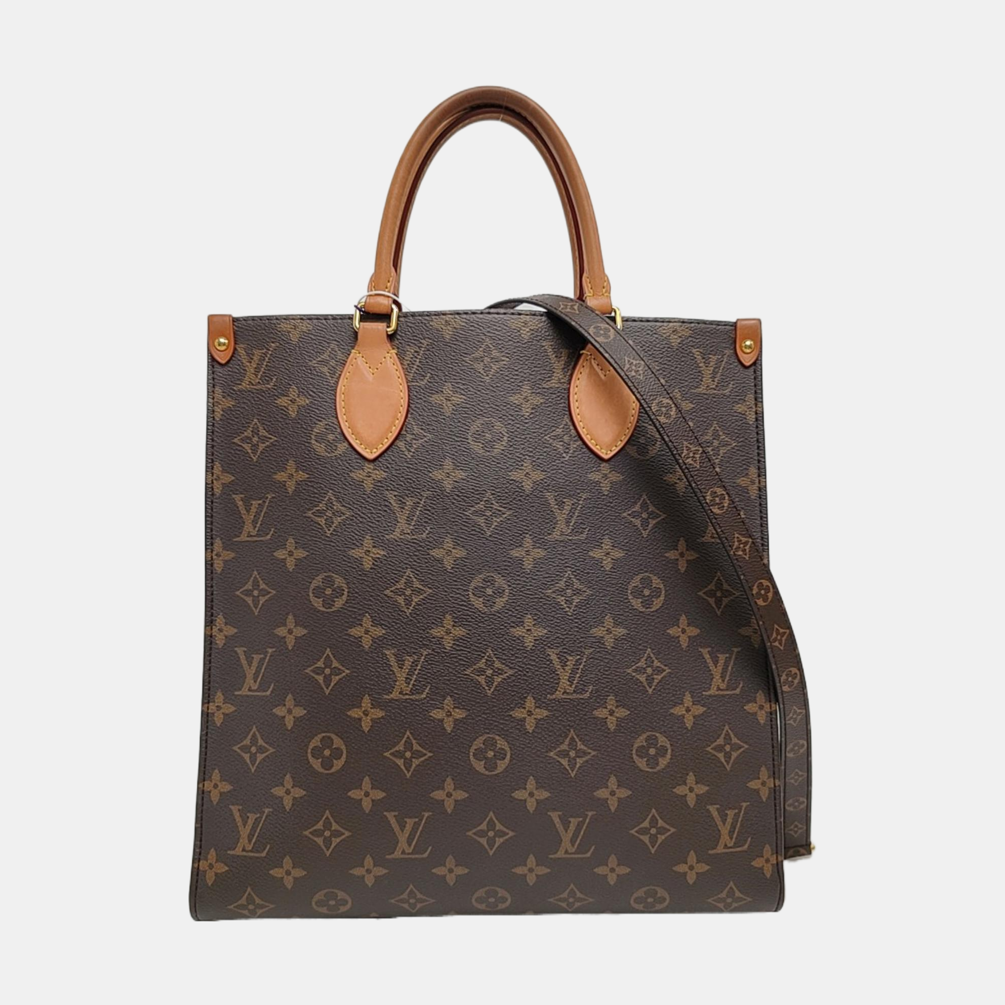 SAC PLAT MM Monogram Coated Canvas Brown