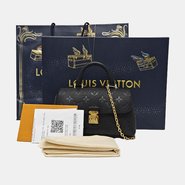 MADELEINE Nano Monogram Calfskin Black
