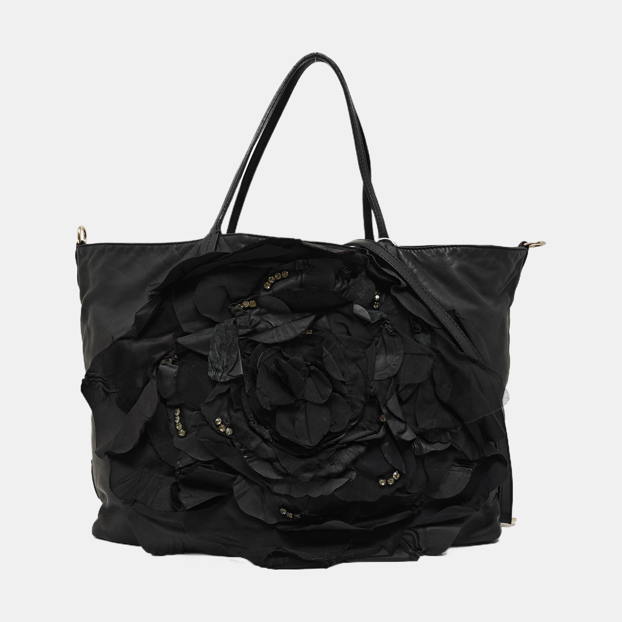 Lambskin Tote Bag Black