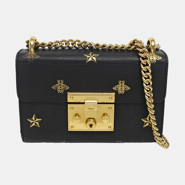 Padlock Small Calfskin Black