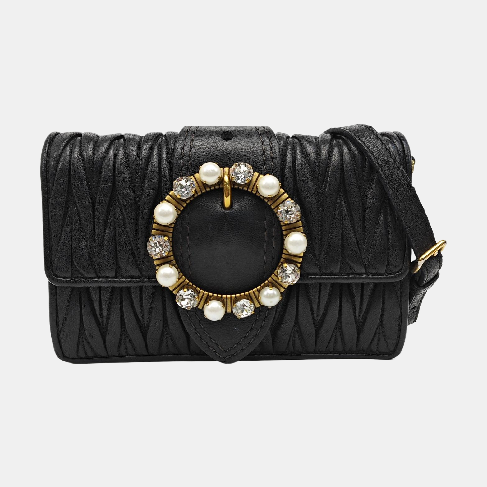 Matelassé Quilted Lambskin Black