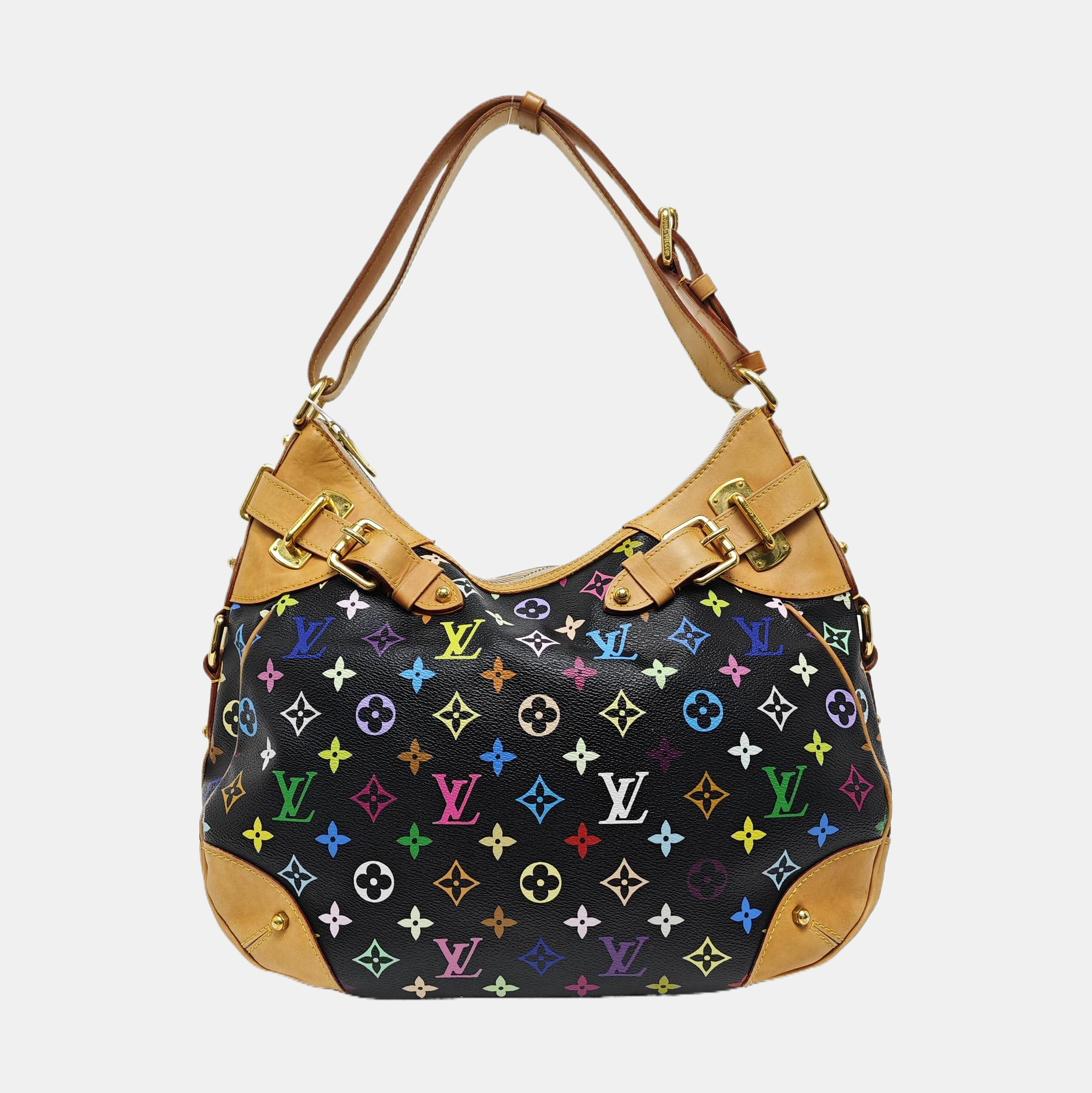 GRETA Monogram Coated Canvas Black