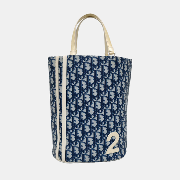 Oblique Coated Canvas Blue