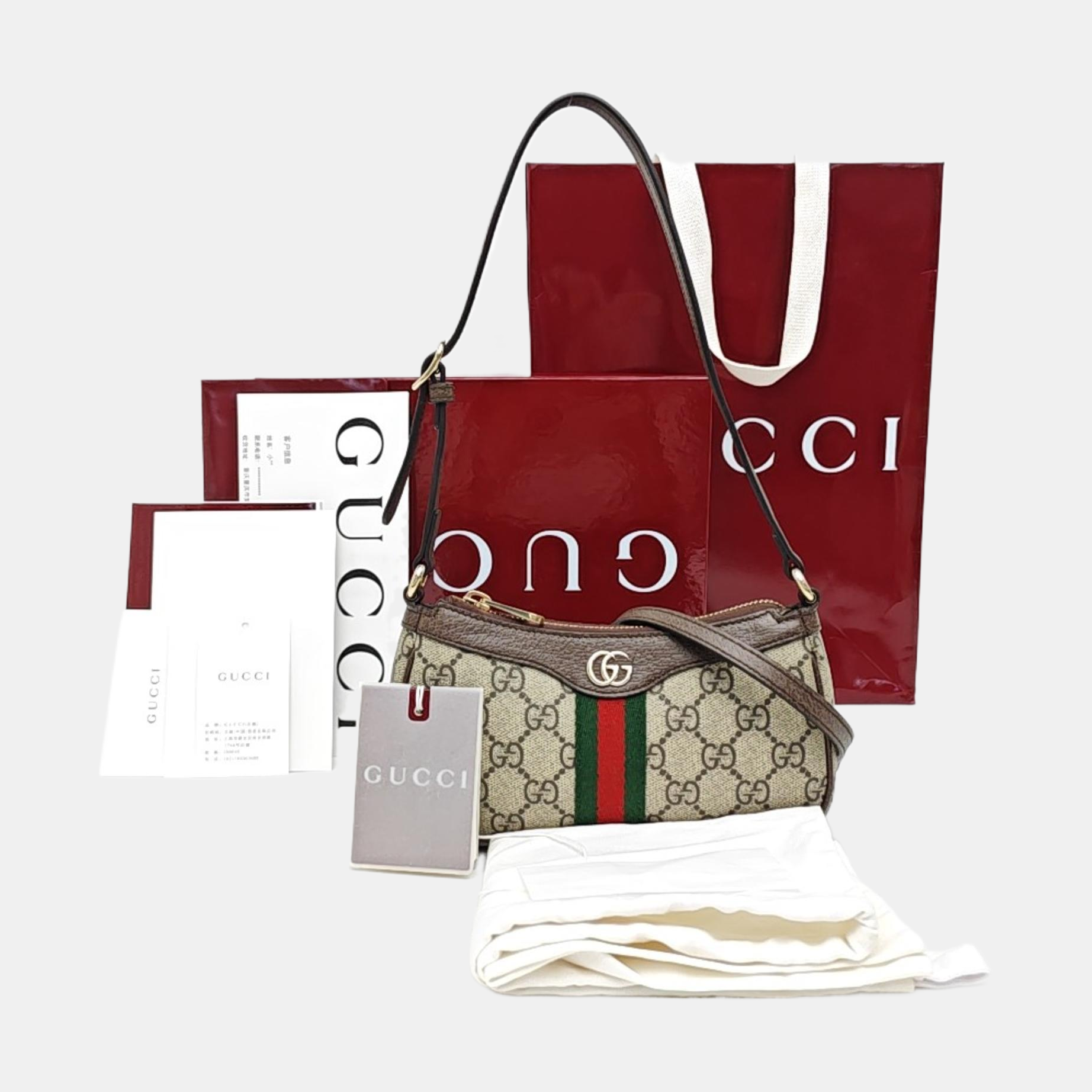 Ophidia Mini Monogram Coated Canvas Beige