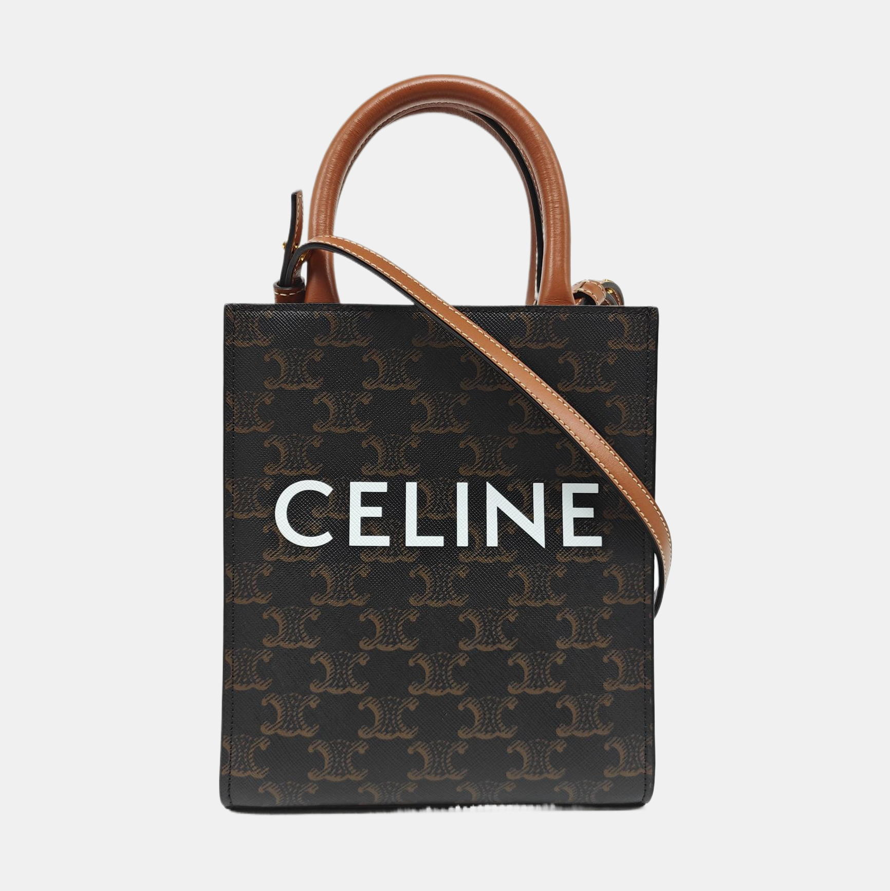 CABAS CELINE Mini Coated Canvas Brown