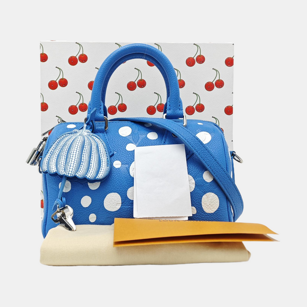 Monogram Calfskin Shoulder Bag Blue