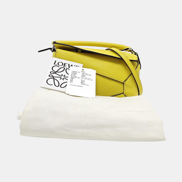 Authenticated pre-owned  Puzzle Mini Lambskin Yellow - Shoulder Bag at Looply