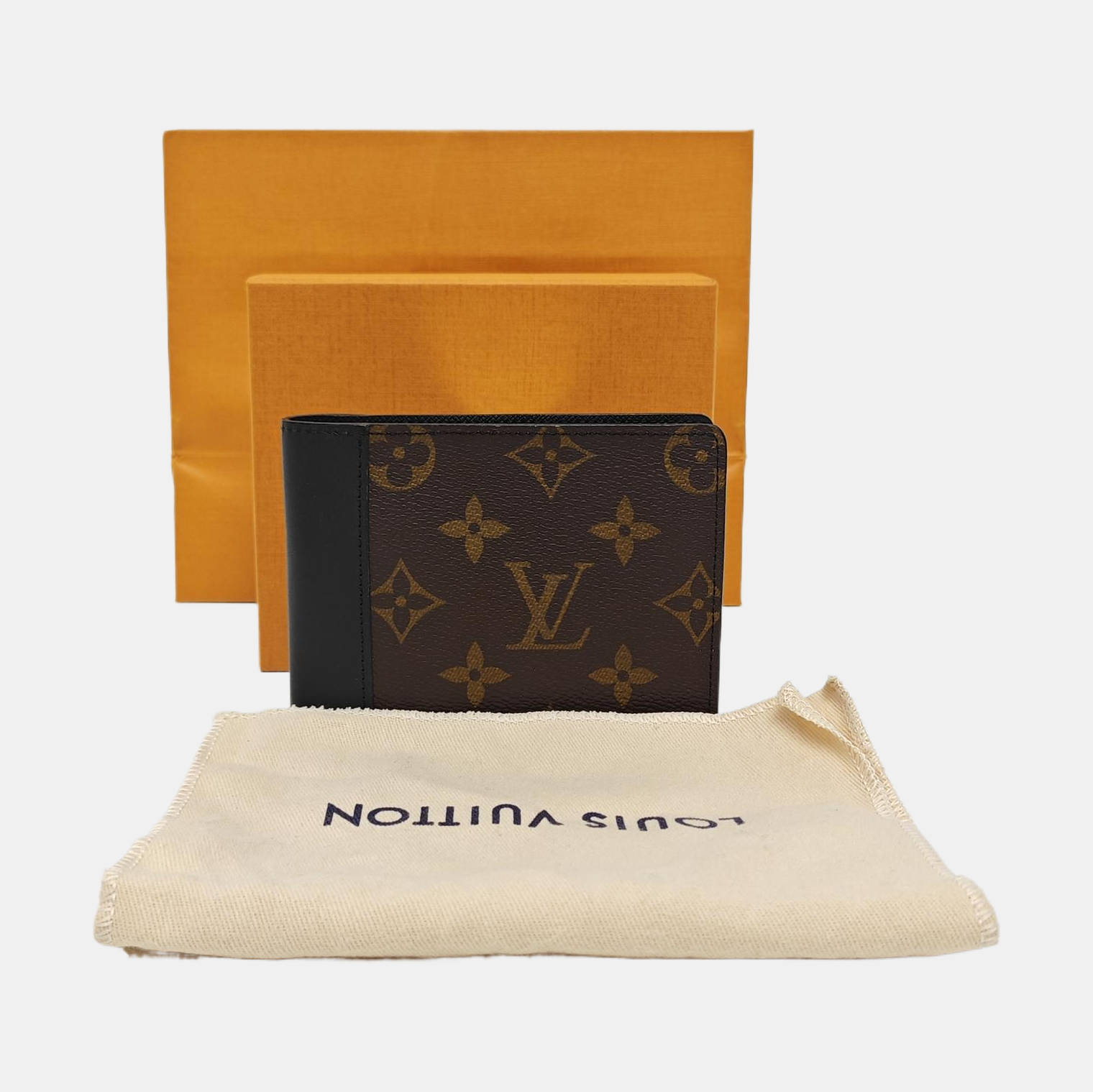 GASPAR Mini Monogram Coated Canvas Brown Card Holder
