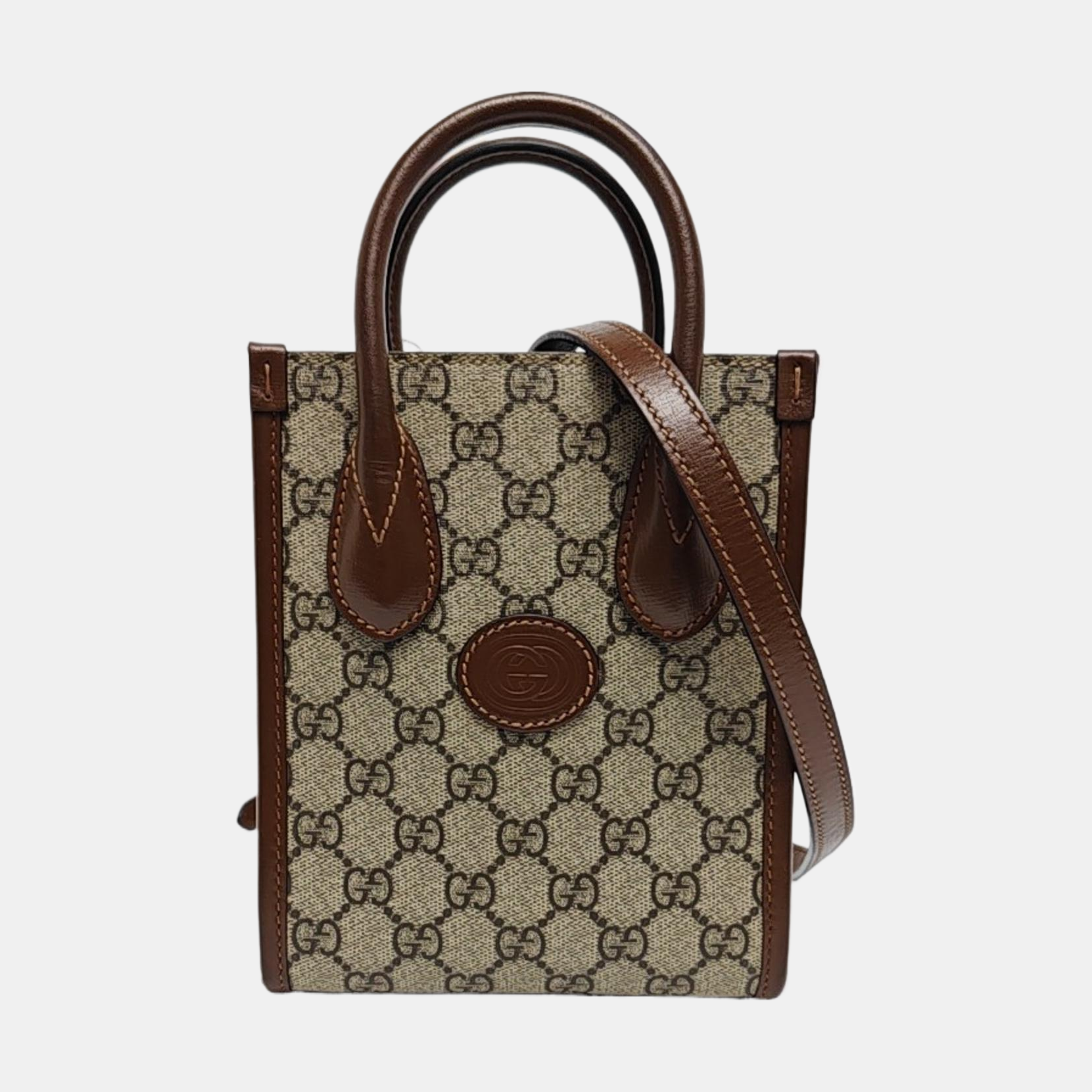 Retro Mini Monogram Coated Canvas Beige
