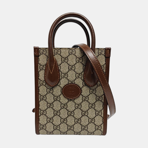 Retro Mini Monogram Coated Canvas Beige
