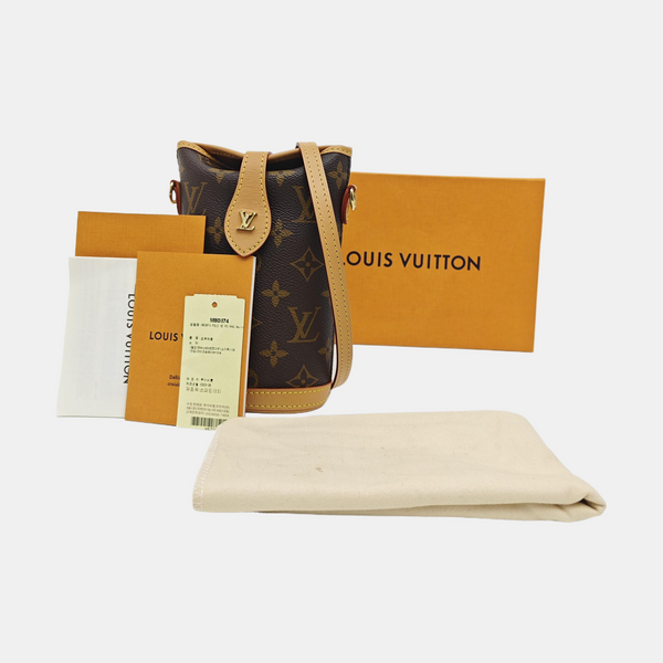 FOLD ME Monogram Coated Canvas Brown