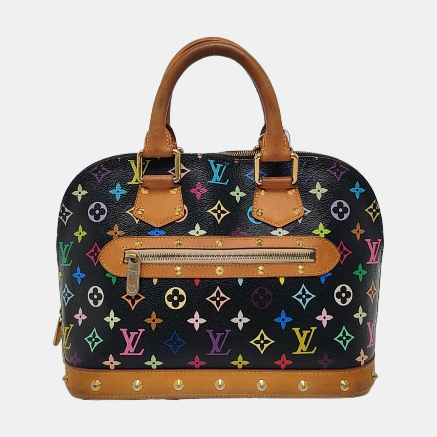 LV × TM Alma Small Monogram Lona Revestida Negra