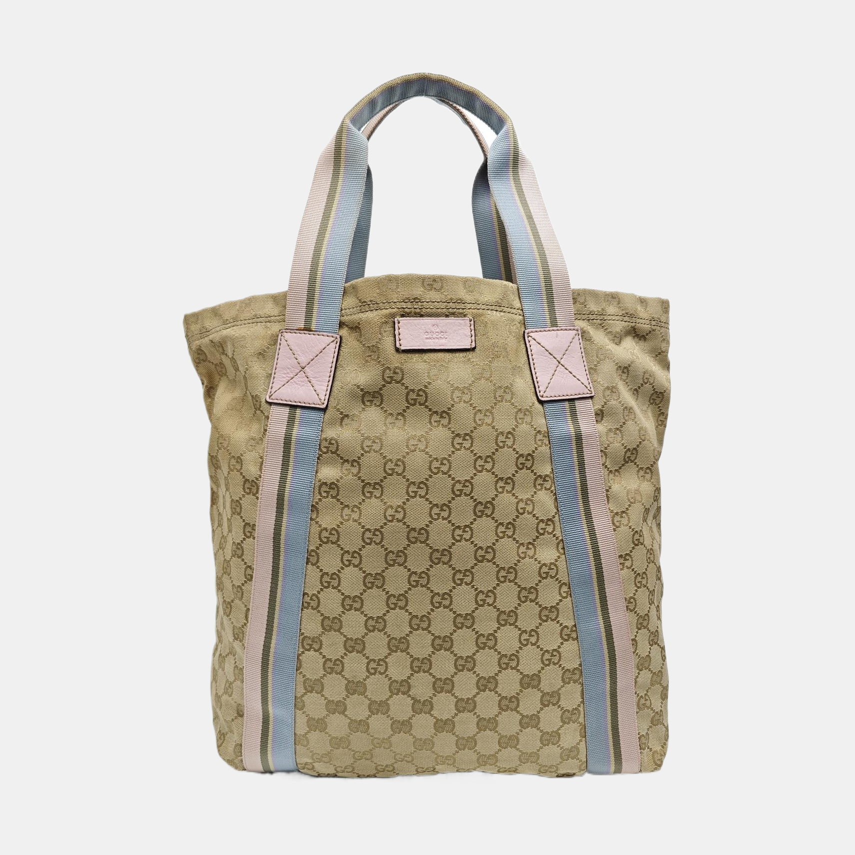 Monogram Canvas Tote Bag Beige