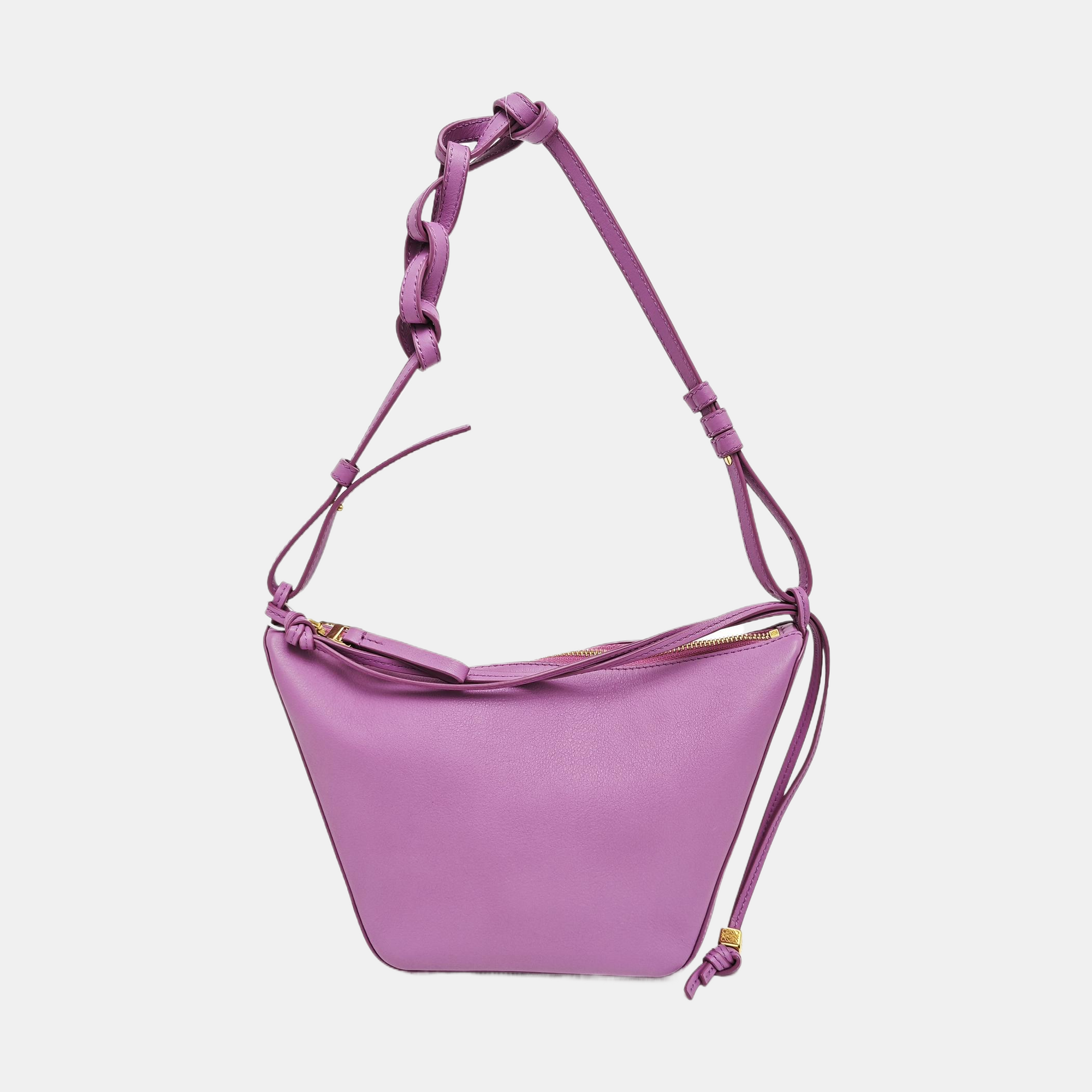 Calfskin Top Handle Bag Purple