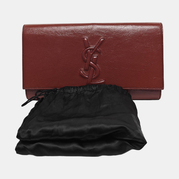 BELLE JOUR Large Quilted Patent Leather Red