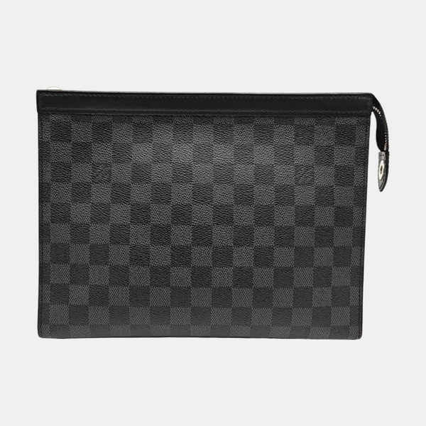 Pochette Voyag MM Damier Graphite Coated Canvas Gray