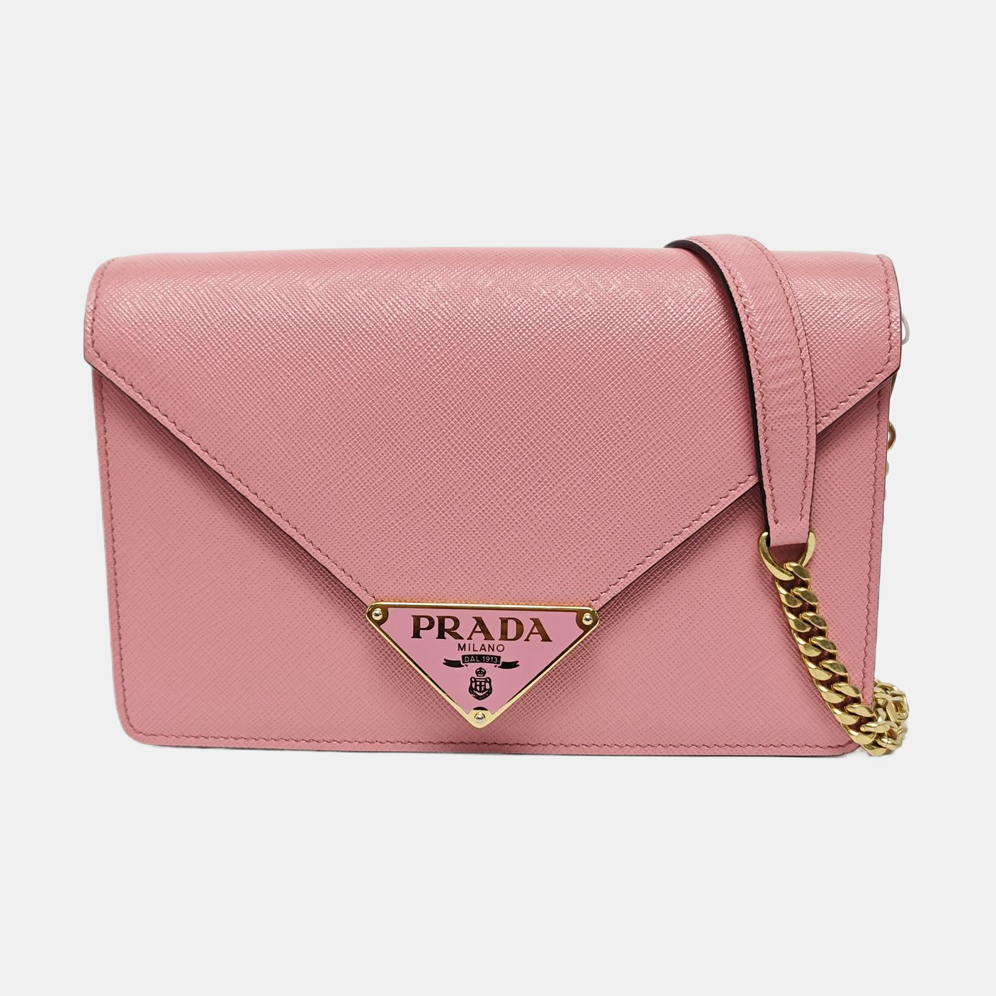 Saffiano Calfskin Shoulder Bag Pink