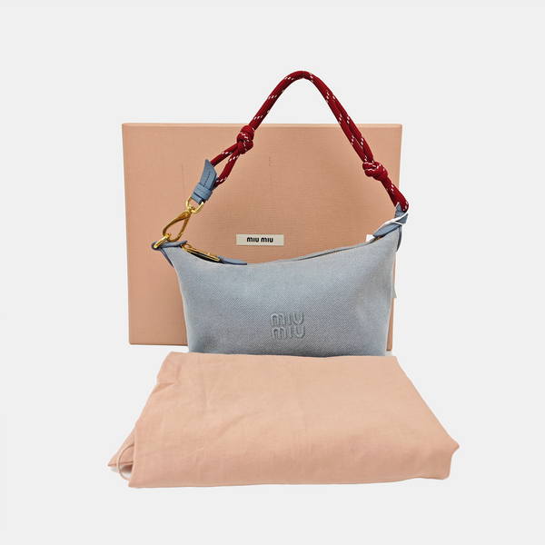 Canvas Top Handle Bag Blue