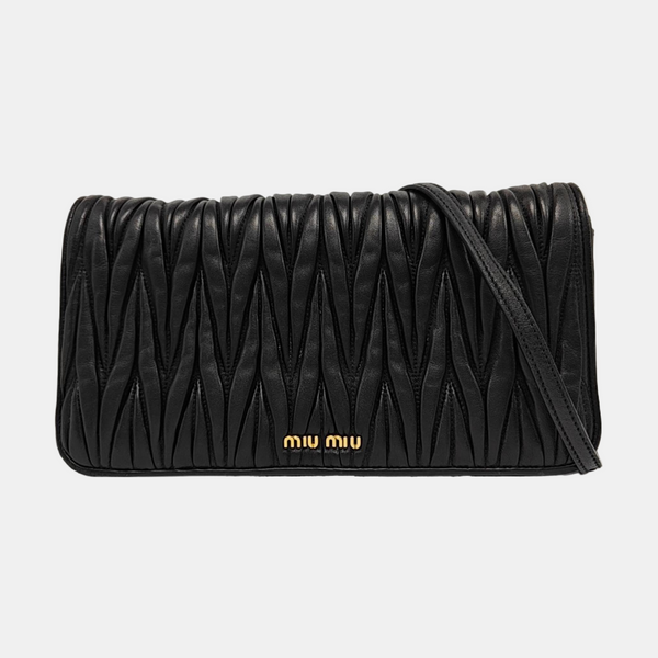 Quilted Lambskin Crossbody Bag Black