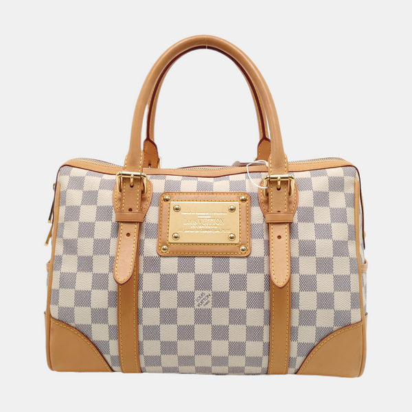 BERKELEY Damier Azur Coated Canvas White