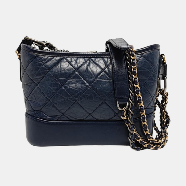 GABRIELLE Small Quilted Calfskin Blue