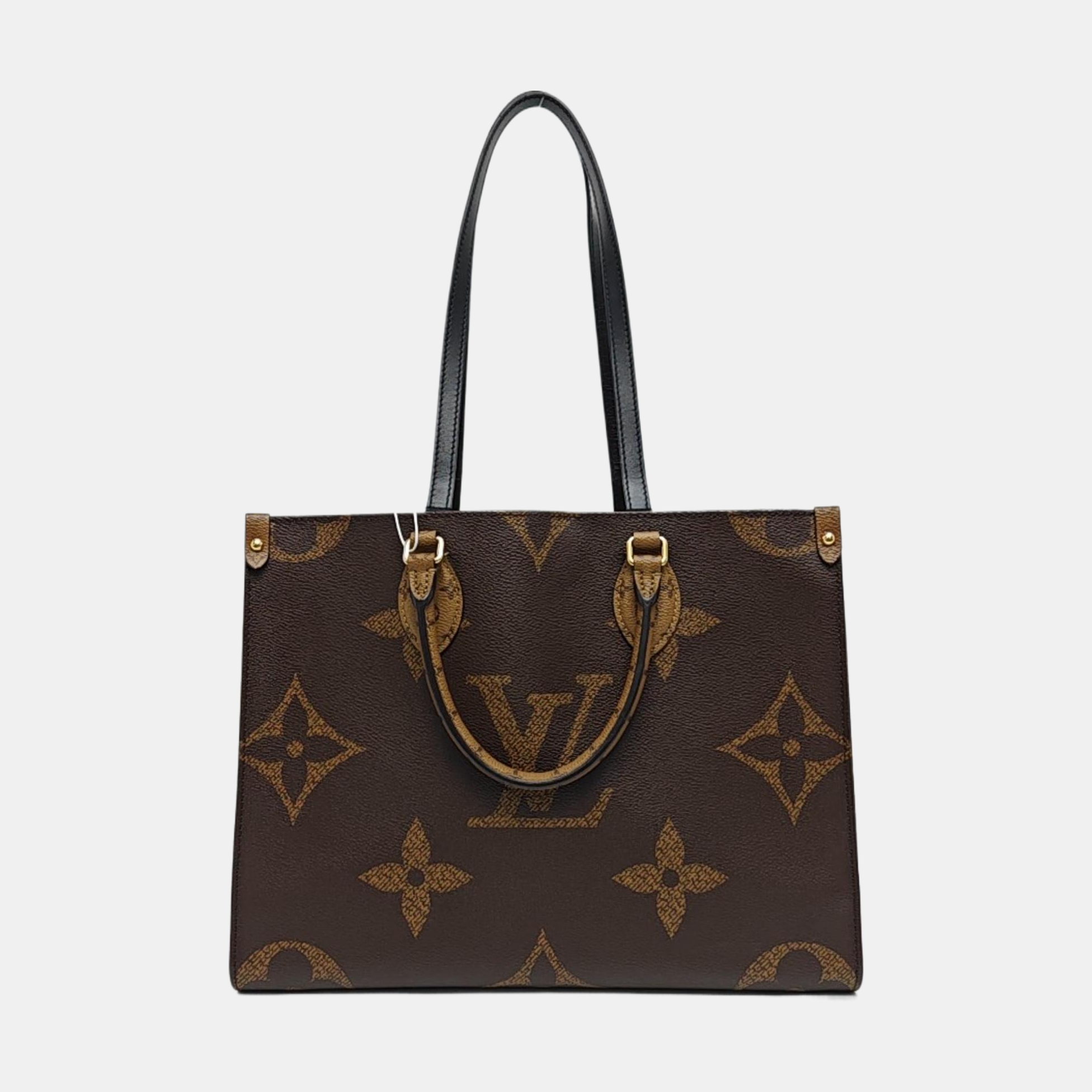 ONTHEGO MM Monogram Coated Canvas Brown