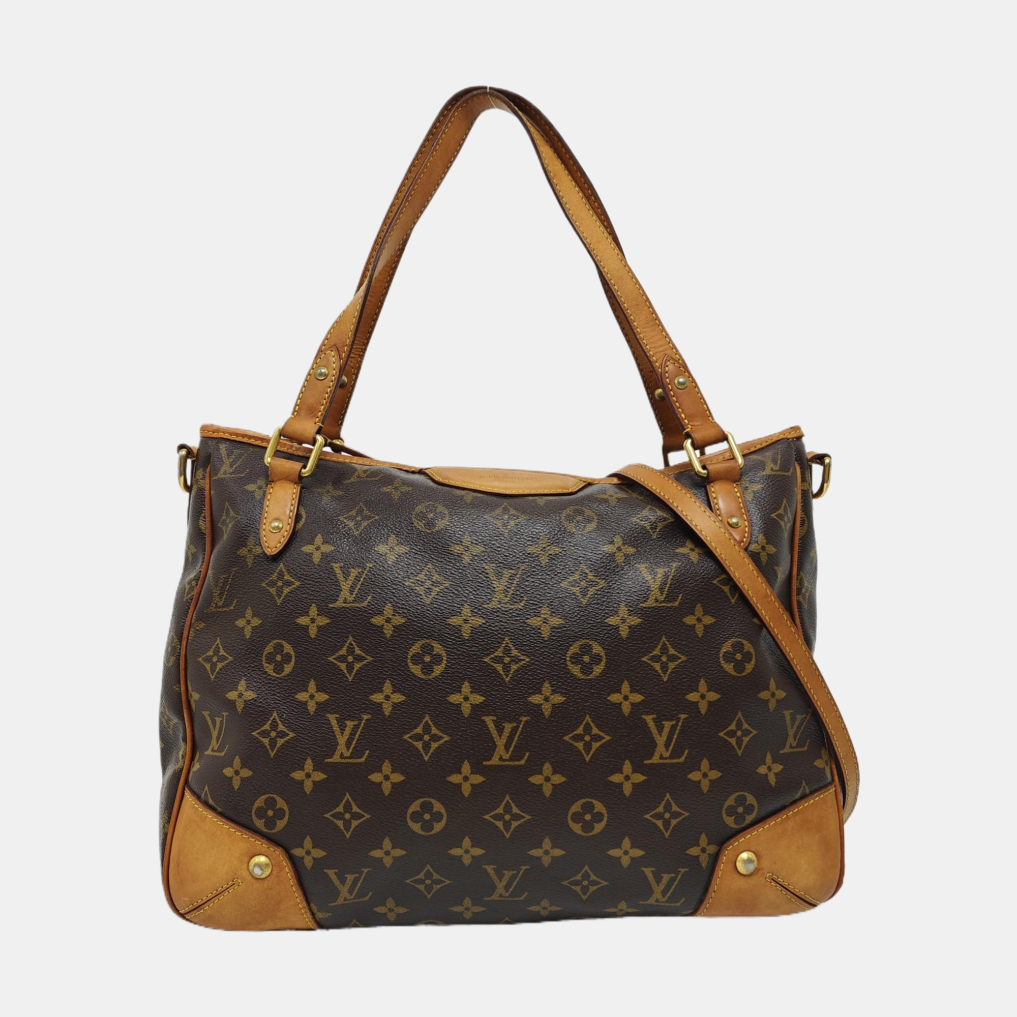 ESTRELA MM Monogram Coated Canvas Brown