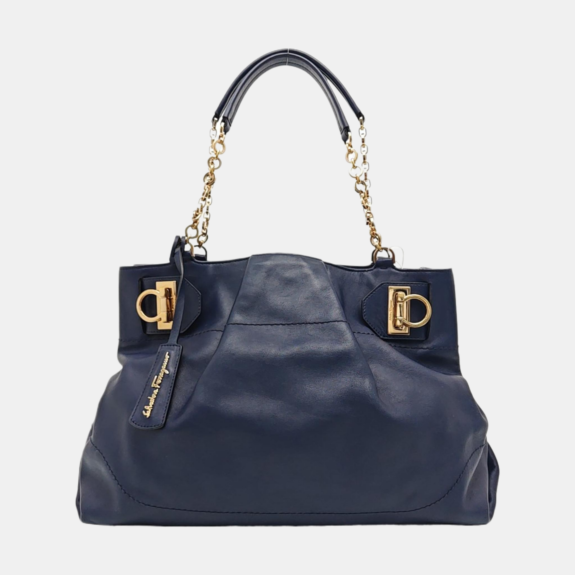 Calfskin Tote Bag Blue