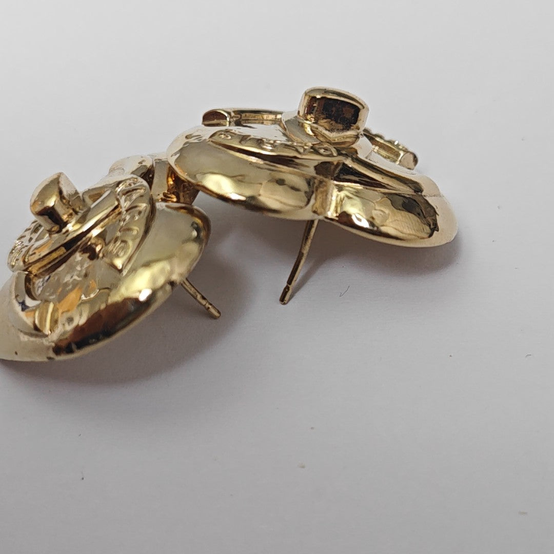 Metal Gold Stud Earrings