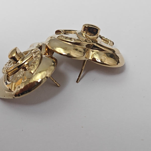 Metal Gold Stud Earrings