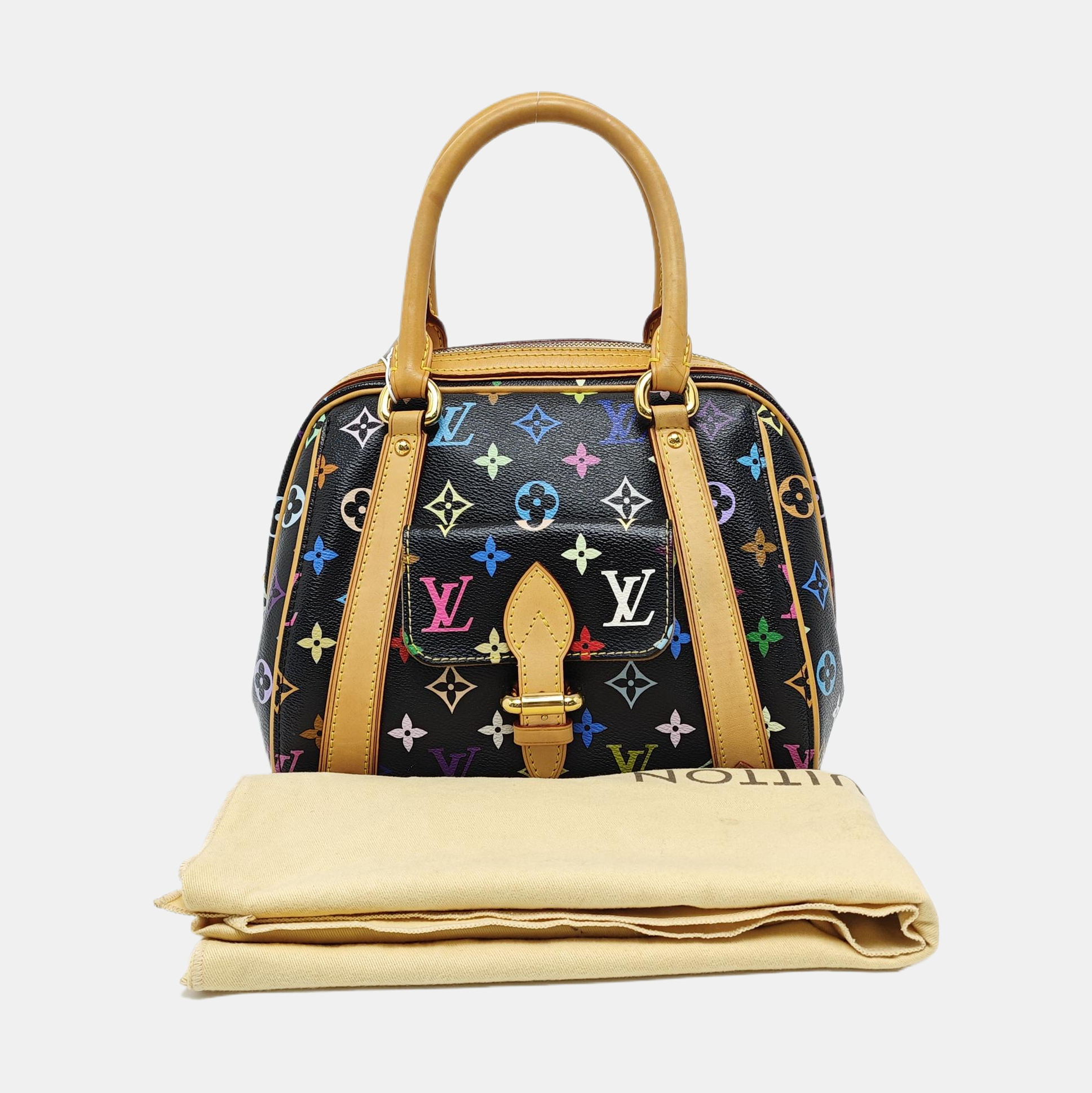 LV × TM PRISCILLA Monogram Coated Canvas Black