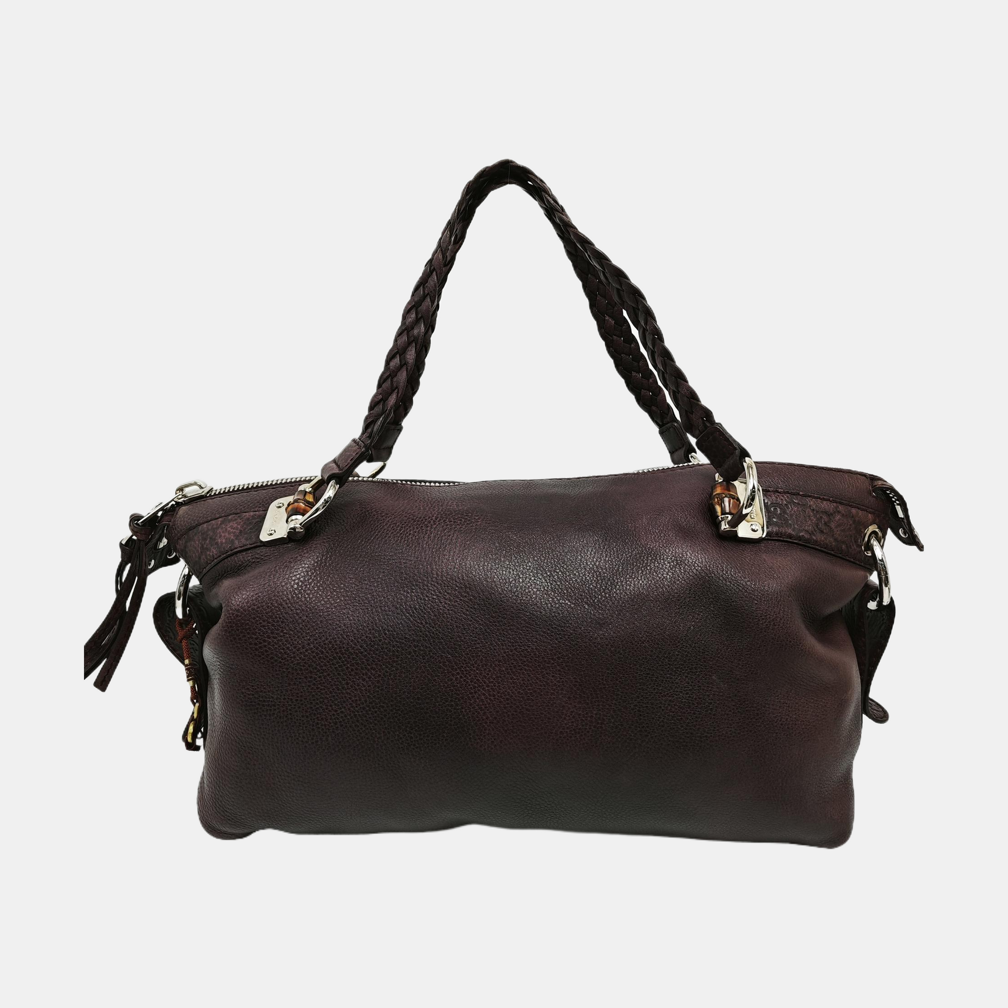 Authenticated pre-owned  Bamboo 1947 Calfskin Burgundy - Tote Bag at Looply