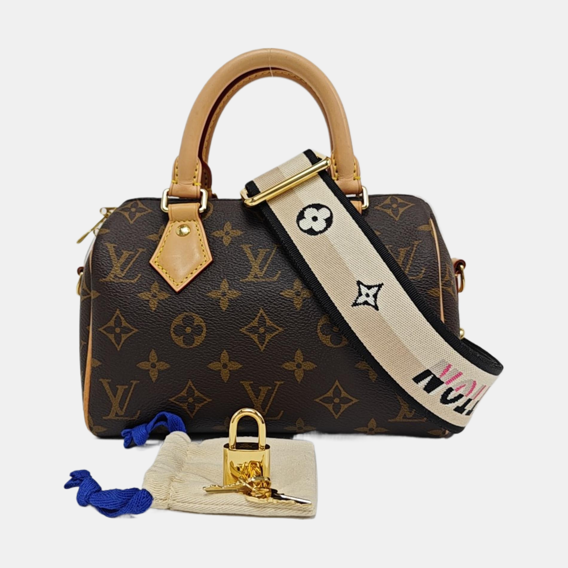 SPEEDY 20 Monogram Coated Canvas Brown