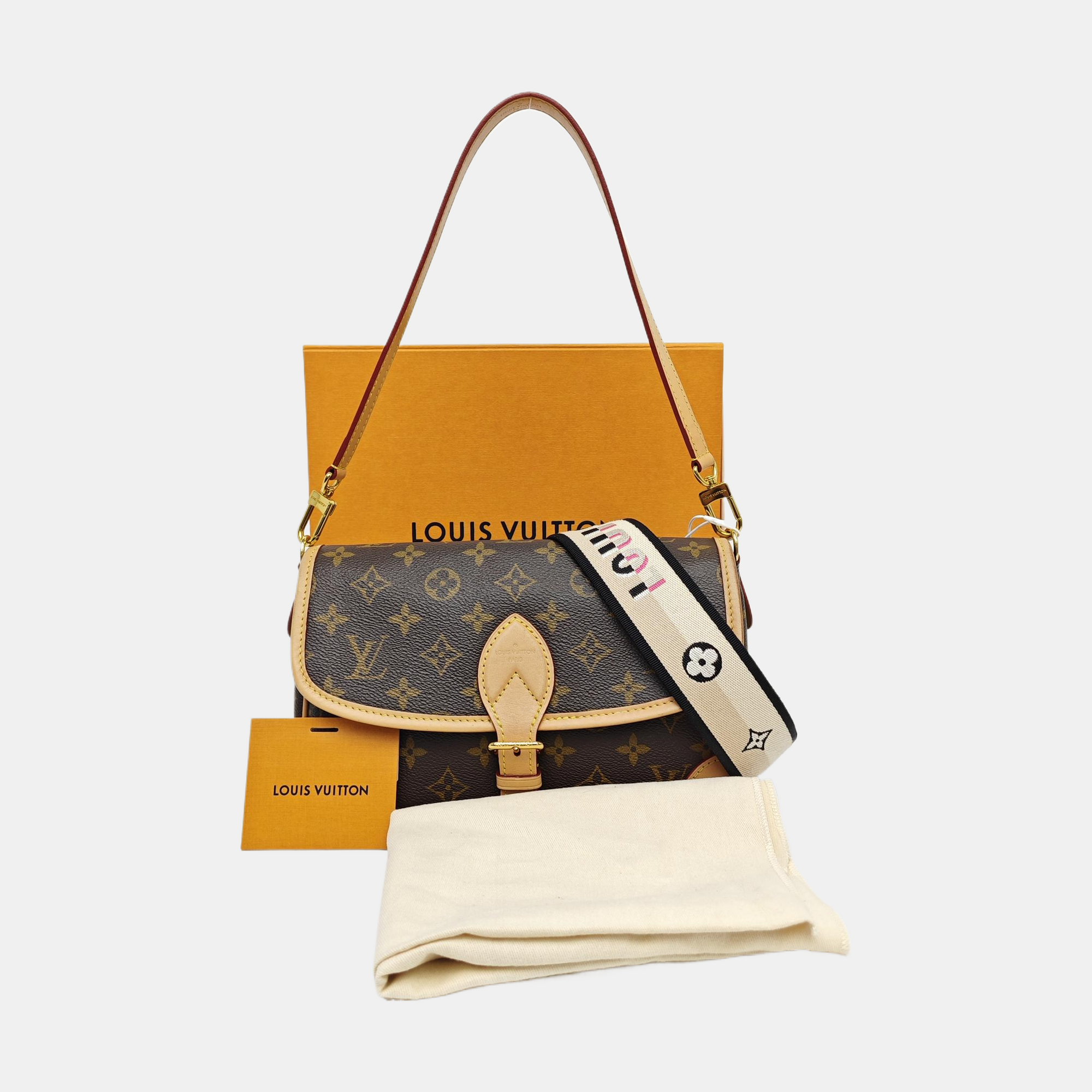 DIANE Monogram Coated Canvas Brown