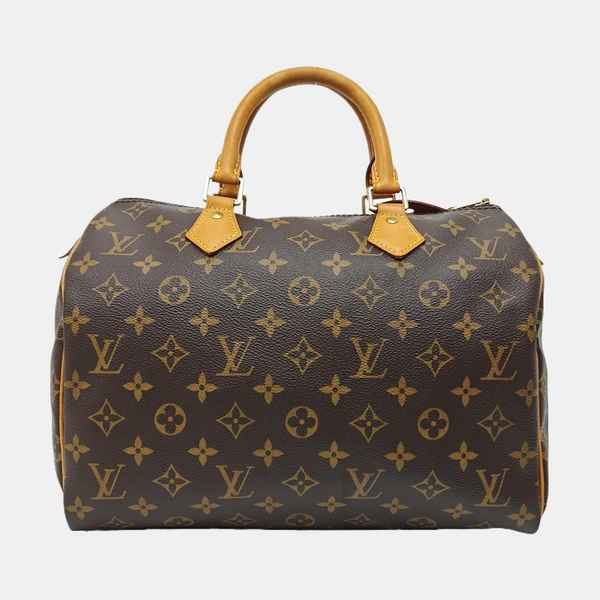 SPEEDY 30 Monogram Coated Canvas Brown