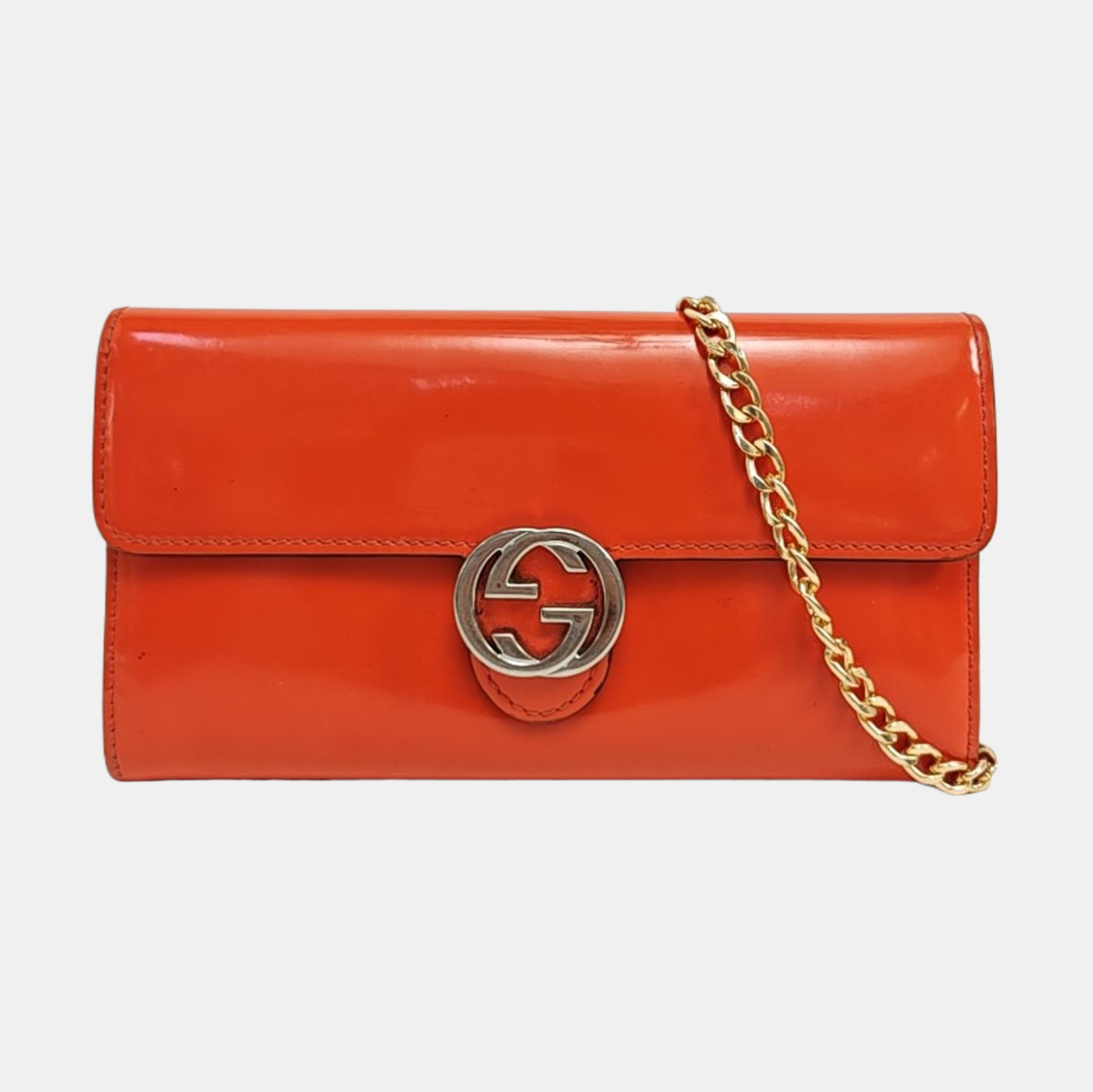 Interlocking G Calfskin Red Wallet