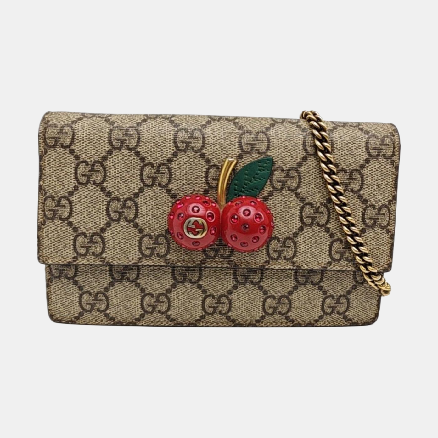 GG Supreme Mini Monogram Coated Canvas Beige