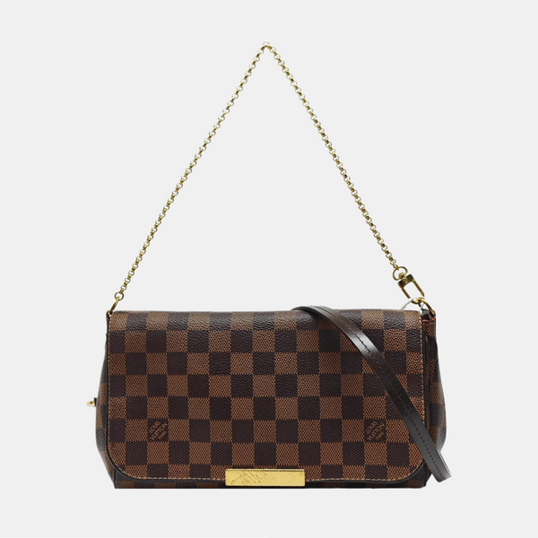 FAVORITE PM Damier Ebene Coated Canvas Brown